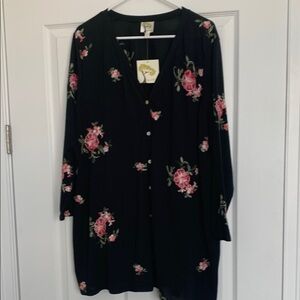 Fig and Flower Cardigan